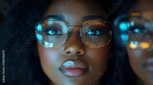 Masked Woman Portrait Close-Up in Studio