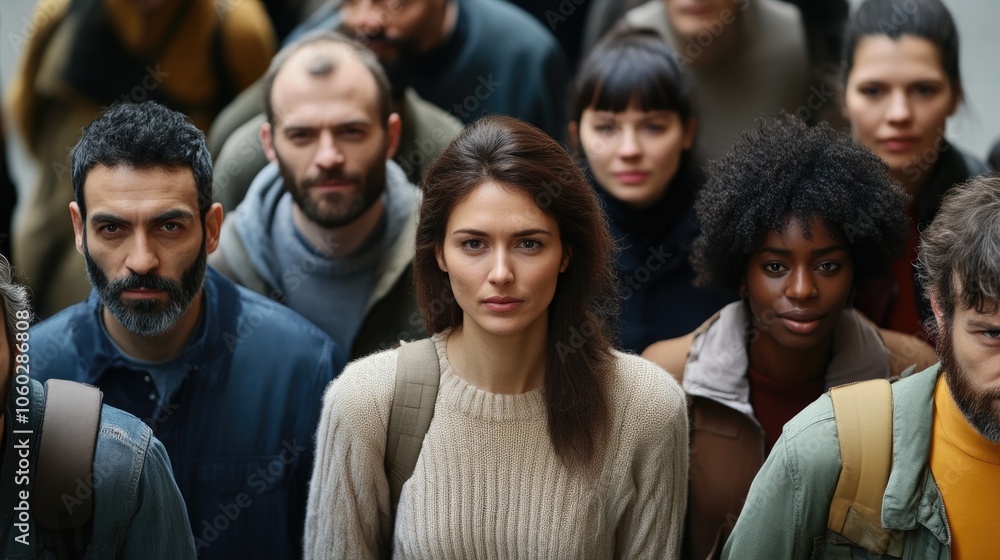 Obraz premium Diverse Faces Captured in Slow Motion
