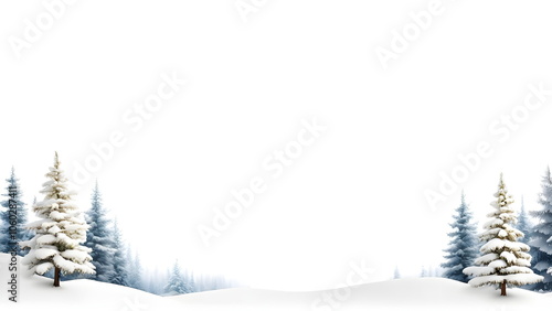 Abstract backdrop with winter landscape
