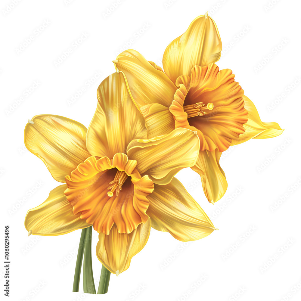 Obraz premium yellow flower isolated on white background