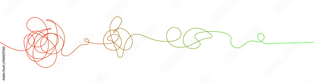 concept from a looped to a straight line concept from a looped to a straight line