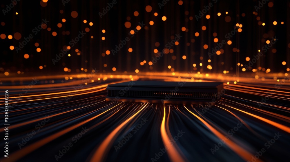 A central router is surrounded by network cables and illuminated lines, creating a vibrant and abstract digital landscape. Generative AI A central router is surrounded by network cables and illuminated lines, creating a vibrant and abstract digital landscape. Generative AI