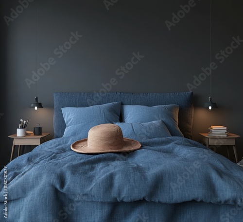 Bedroom with Hat. photo