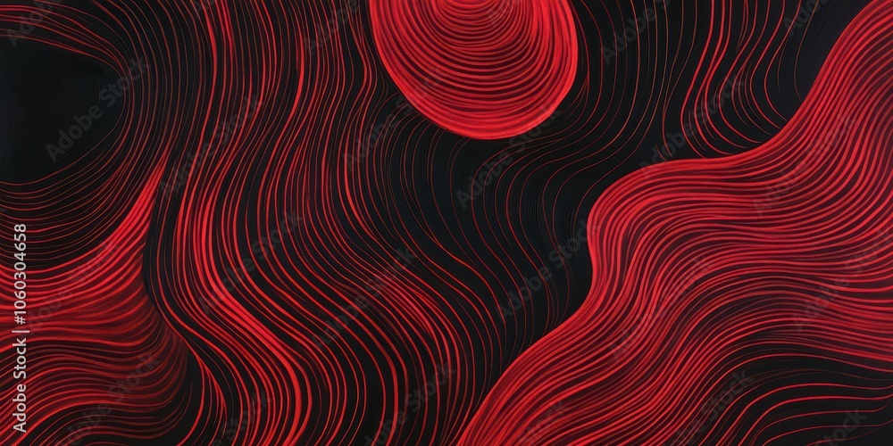 Abstract Red and Black Wave Patterns Abstract Red and Black Wave Patterns