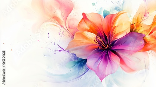 美しい花のイラスト