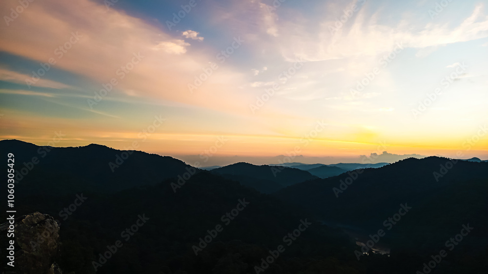 sunset in the mountains sunset in the mountains