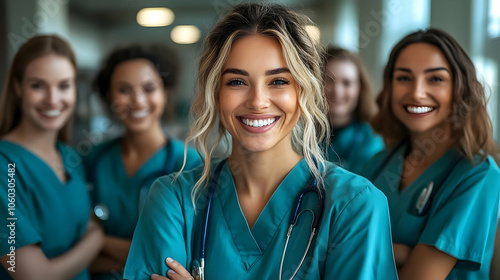 Smiling Medical Team Illust...