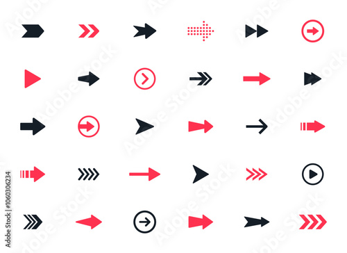 Free Download Arrow icon set. Simple cursors, pointers and direction buttons. Collection of vector color arrows. Set different arrows for web design. Cursor, Click. Vector illustration - GFXLoad