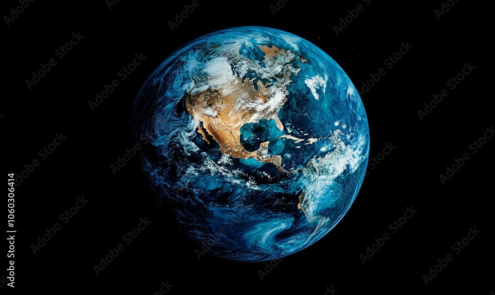 A breathtaking satellite view of Earth showcasing the diverse continents and vast blue oceans, highlighting the beauty and complexity of our planet's natural geography A breathtaking satellite view of Earth showcasing the diverse continents and vast blue oceans, highlighting the beauty and complexity of our planet's natural geography