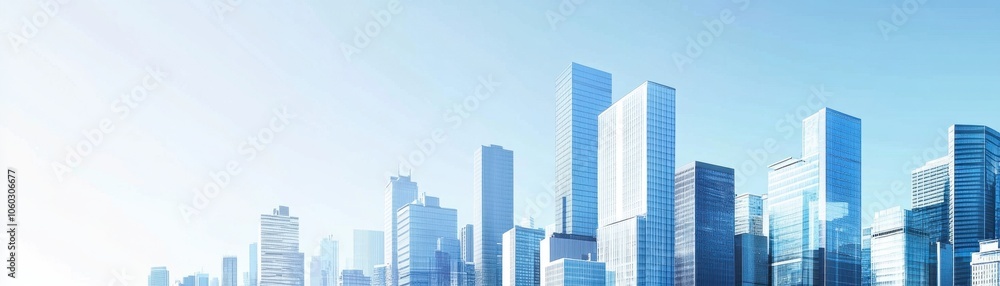 Majestic Skyscrapers Reaching for the Sky: A Modern City Skyline Majestic Skyscrapers Reaching for the Sky: A Modern City Skyline