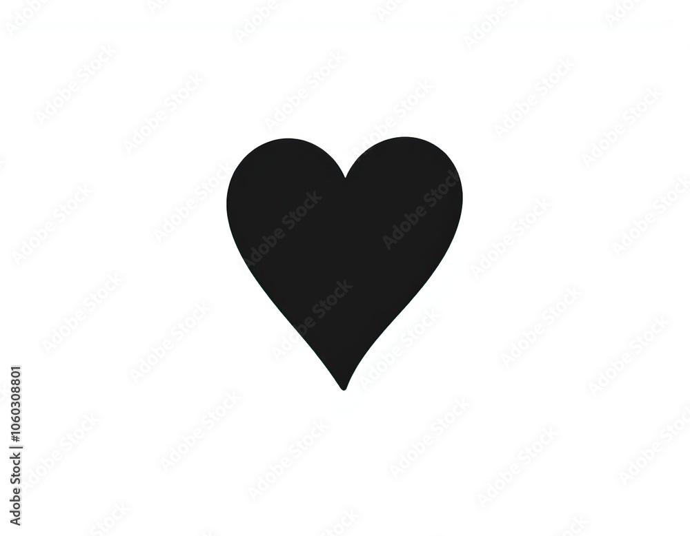 A simple black heart icon on a white background, conveying love and emotion. A simple black heart icon on a white background, conveying love and emotion.