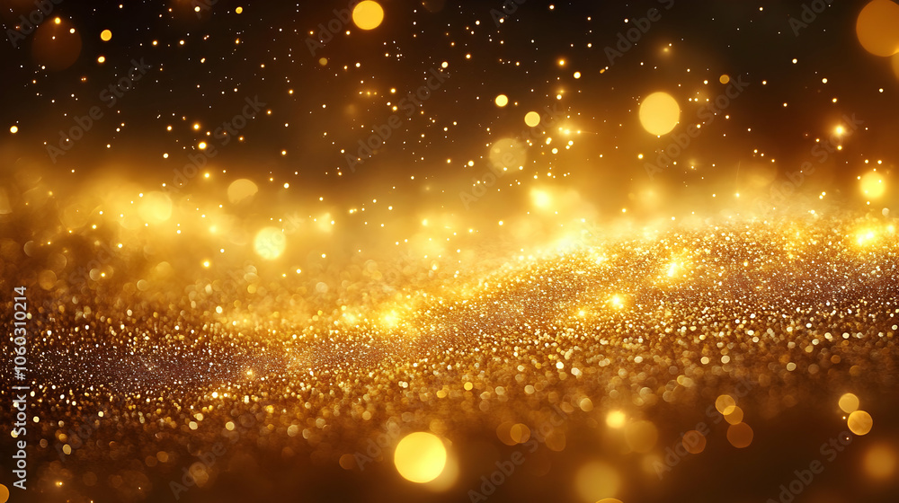 Fototapeta premium Golden Glitter Abstract Background