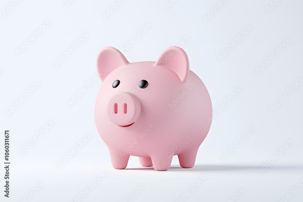 3D piggy bank icon, isolated on background 3D piggy bank icon, isolated on background