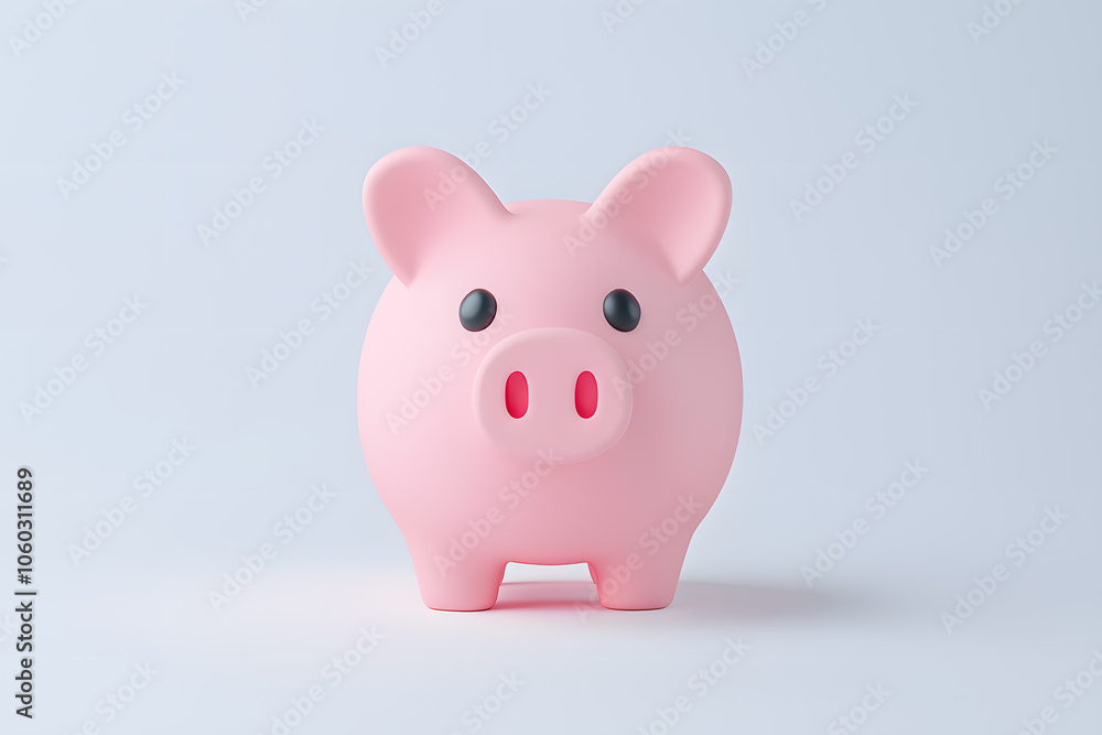 3D piggy bank icon, isolated on background 3D piggy bank icon, isolated on background