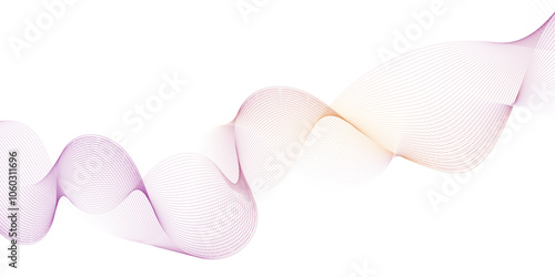 Abstract wave element for design.digital frequency track equalizer.white background,mesh abstract, vector gradient line soft blend.Stylized line art background. illustration design element in concept.