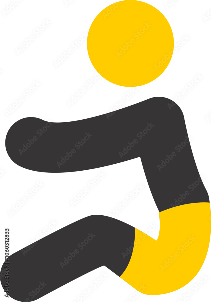 character and hand yellow and black symbol character and hand yellow and black symbol