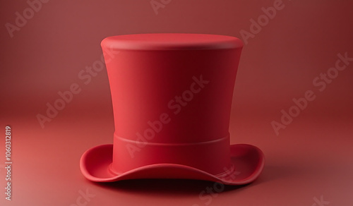 rendered red top hat depicted screen new year celebrations