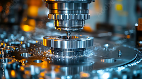 Closeup of a CNC Machine Cu...