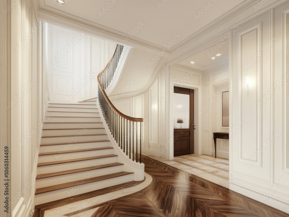 Obraz premium Luxury Home Staircase.
