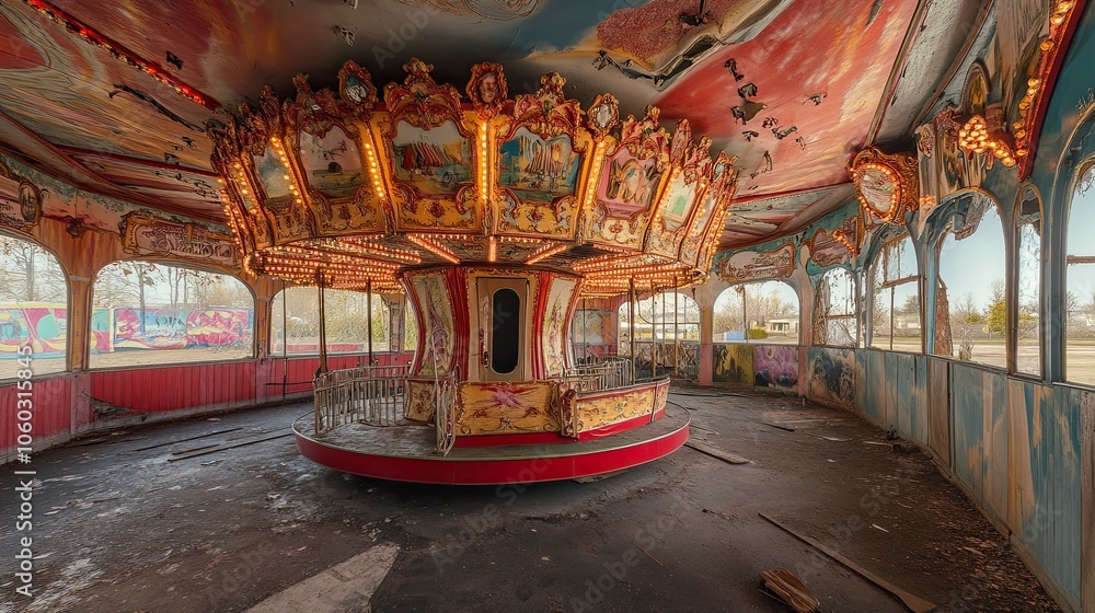 Obraz premium Abandoned Carnival interior
