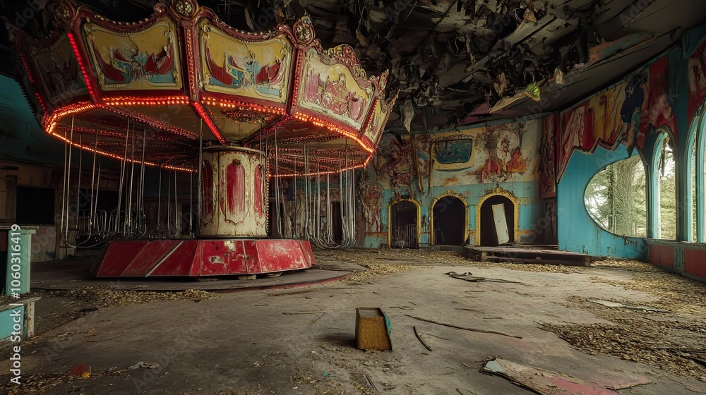 Fototapeta premium Abandoned Carnival interior