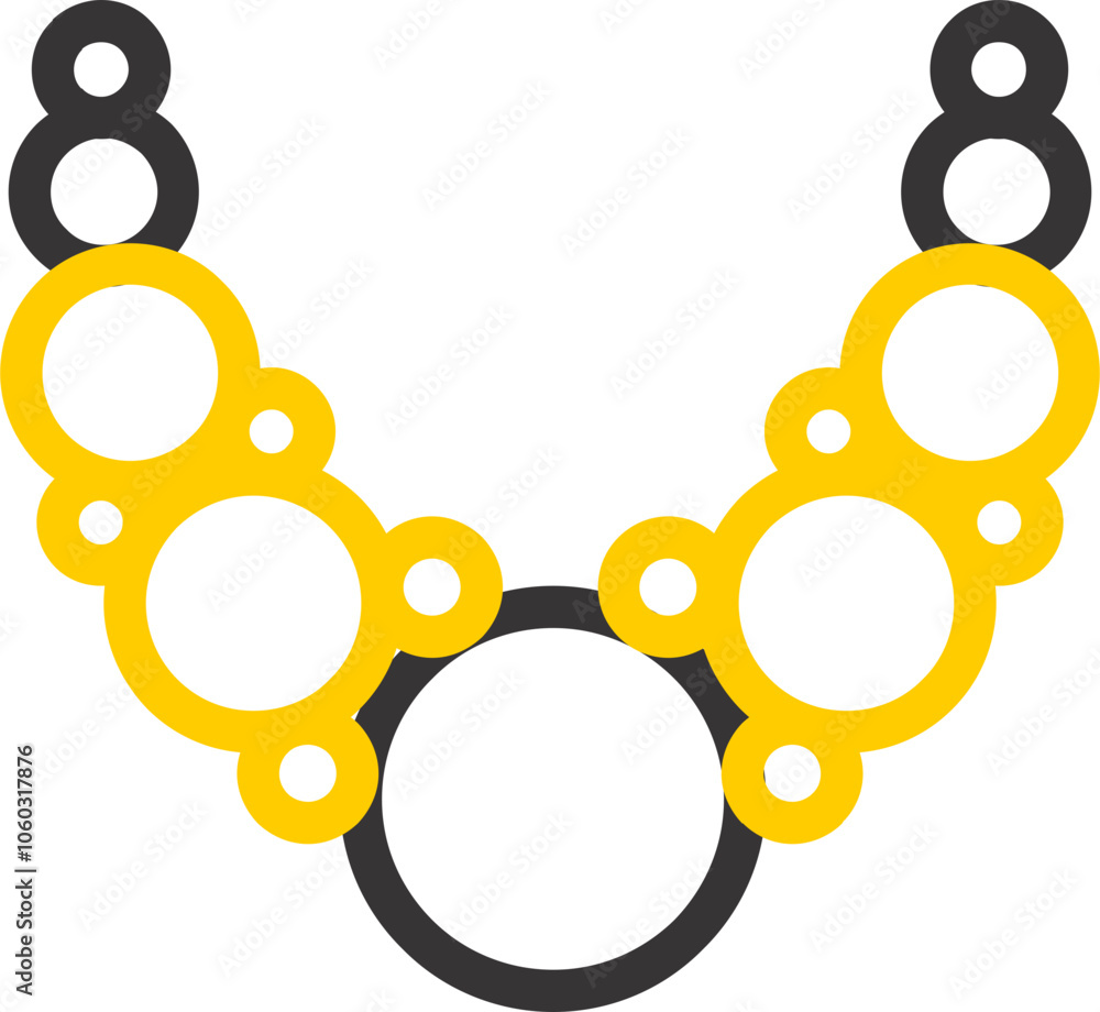 crown and necklace symbol black and yellow vector crown and necklace symbol black and yellow vector