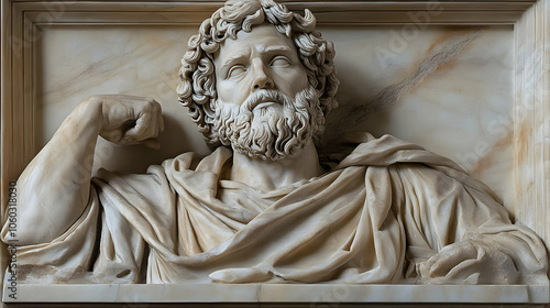 Marble Bust Sculpture of a ...