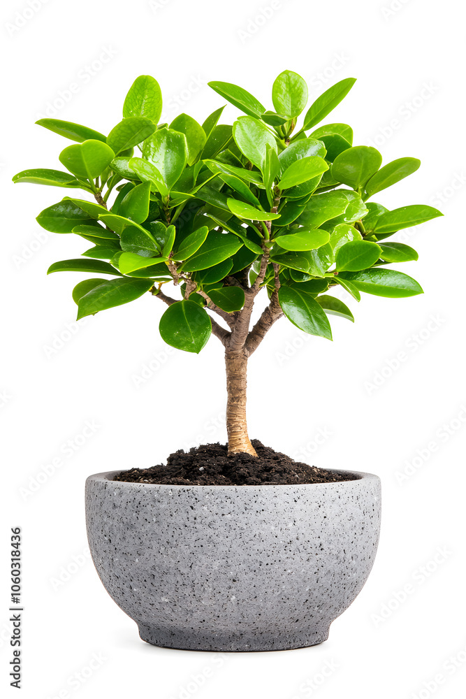 Indoor potted tree plant isolated on white background Indoor potted tree plant isolated on white background