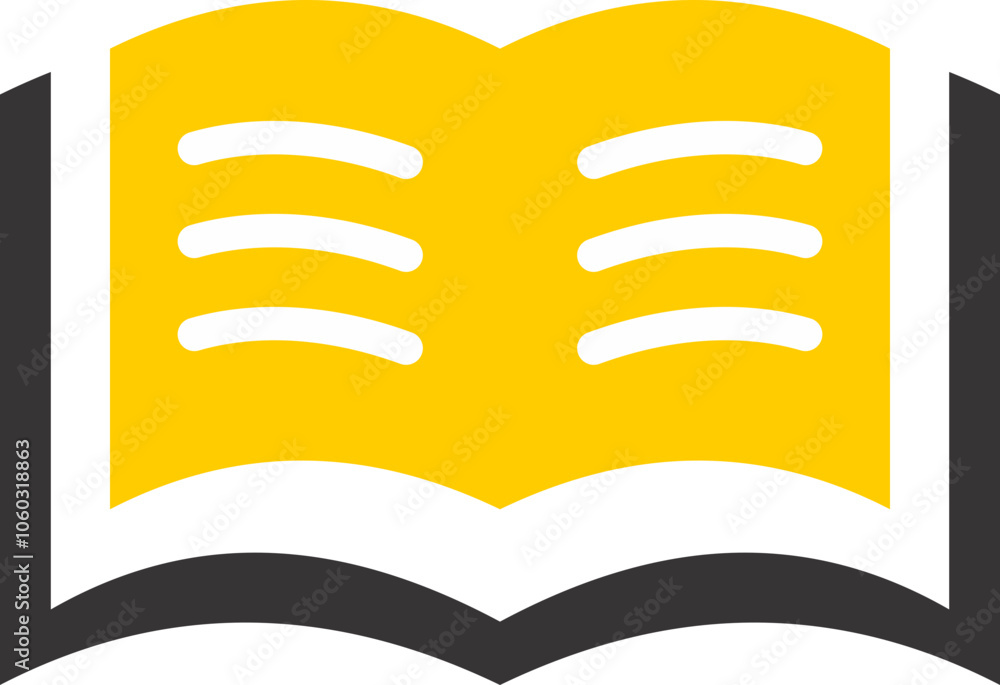 notebook and page sign with black yellow colours notebook and page sign with black yellow colours