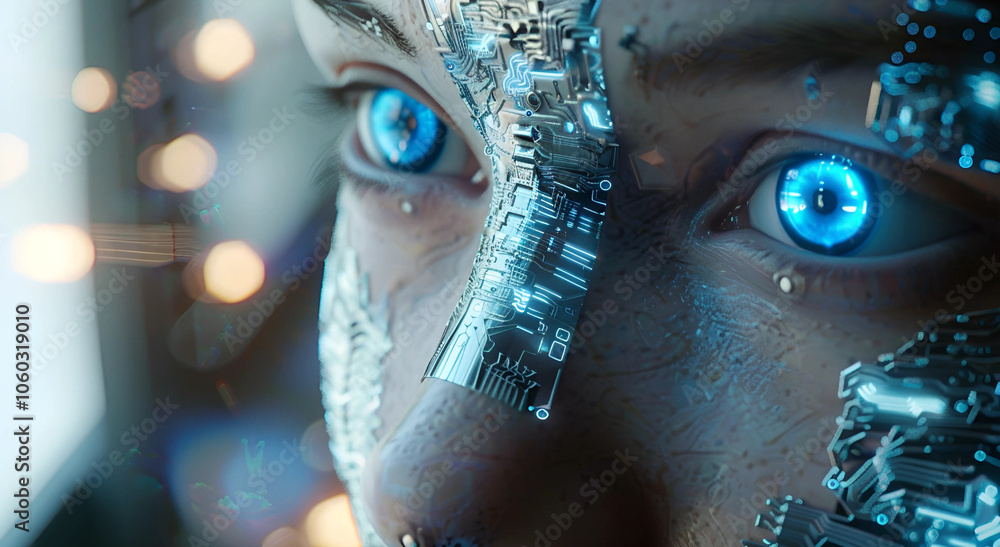 portrait of a robot woman portrait of a robot woman