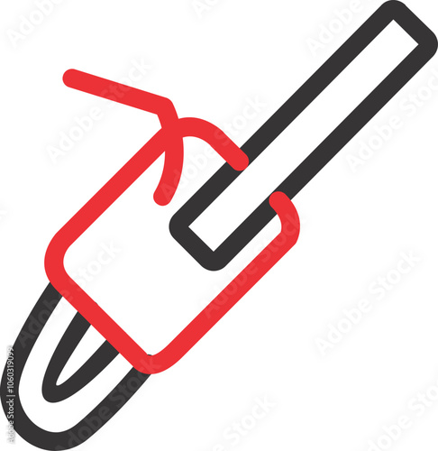 wood cutter machine sign black and red outline 