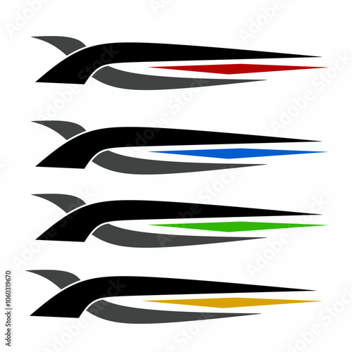 illustration vector graphics of design abstract elements for decal sticker