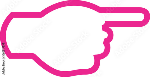 pointing with index finger pink outline 