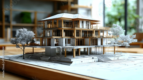 3D Model of a Wooden House ...