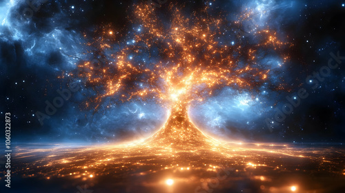 Cosmic Tree of Light Illust...