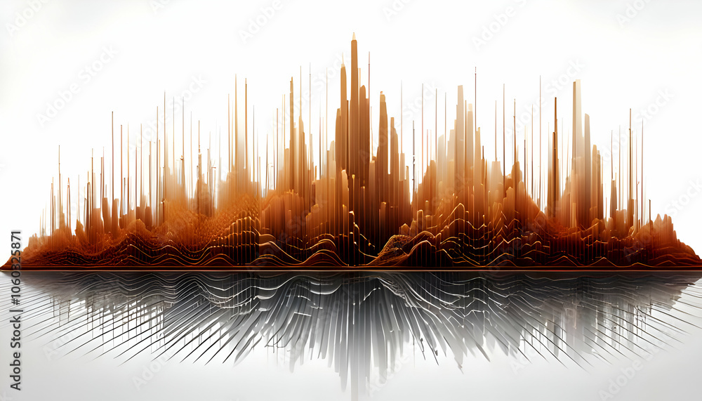sound wave equalizer element, white background sound wave equalizer element, white background