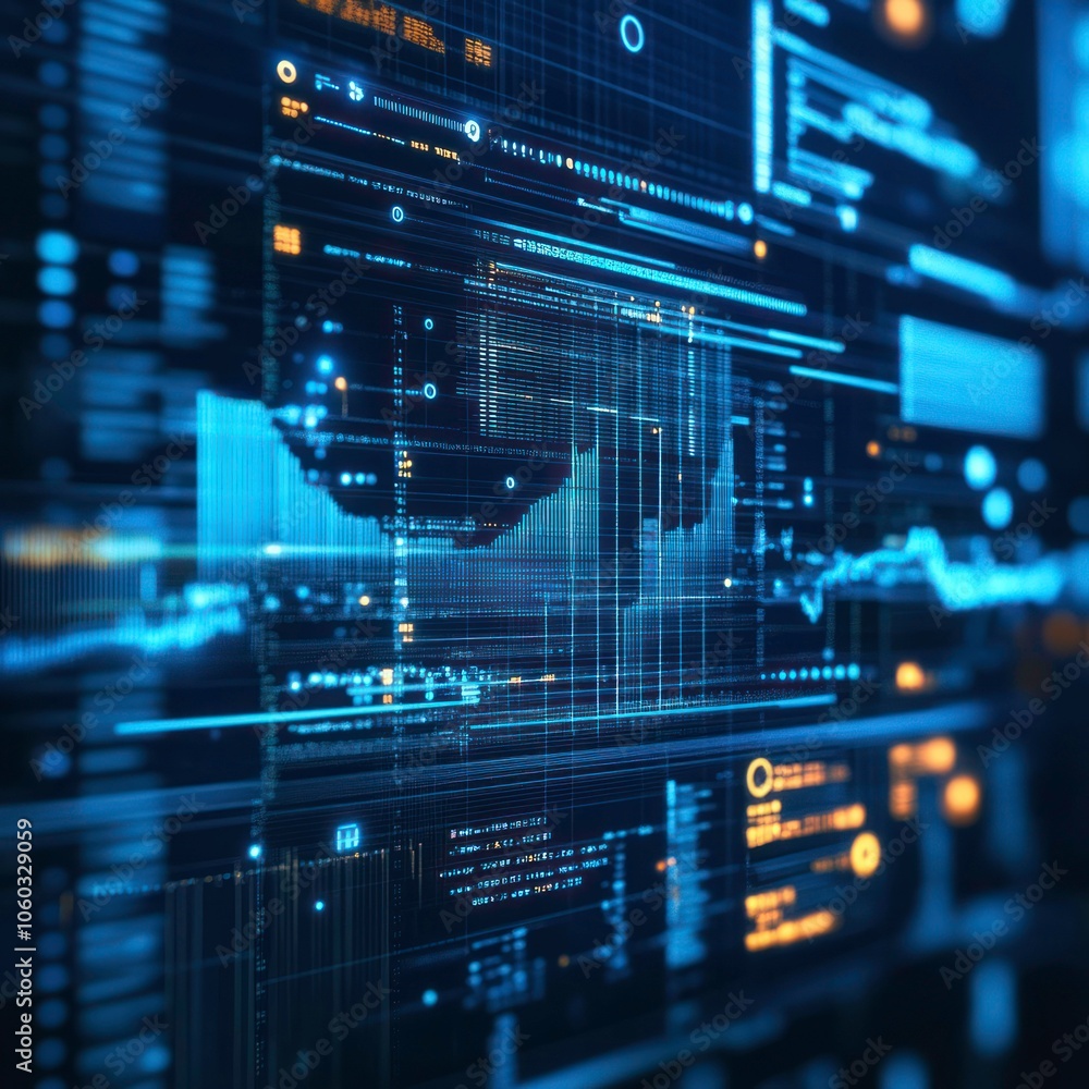 Obraz premium AI powered data analysis solutions