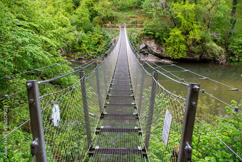 New suspension bridge in the Upper Danube Valley near Inzigkofen