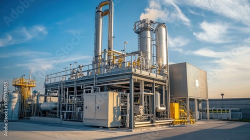 Wallpaper Mural High-tech fuel processing unit ensuring precision in a clean and modern biofuel facility Torontodigital.ca