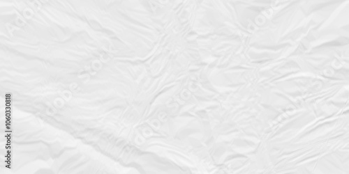 White crumpled paper texture. White wrinkled paper texture. White paper texture. White crumpled and top view textures can be used for background of text or any contents.