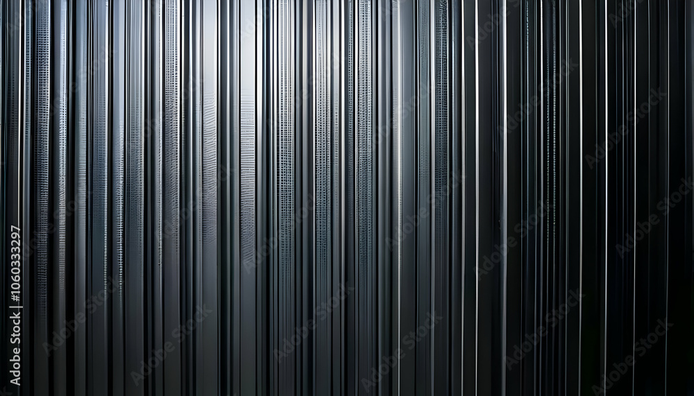 This image showcases an elegant textured metal surface with vertical grooves providing a tac This image showcases an elegant textured metal surface with vertical grooves providing a tac