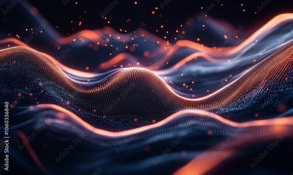 Abstract glowing wave pattern. Abstract glowing wave pattern.