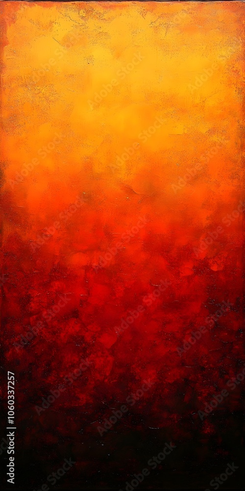 A vibrant abstract painting showcasing a gradient of warm hues, transitioning from golden yellow at the top to deep red at the bottom, evoking warmth and passion. A vibrant abstract painting showcasing a gradient of warm hues, transitioning from golden yellow at the top to deep red at the bottom, evoking warmth and passion.