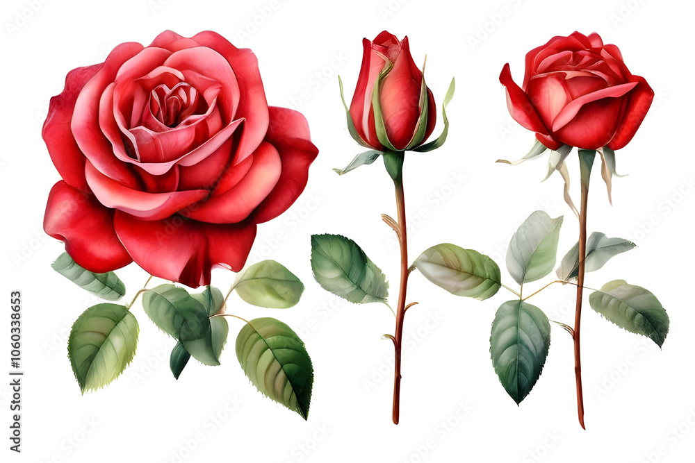 set of red roses set of red roses