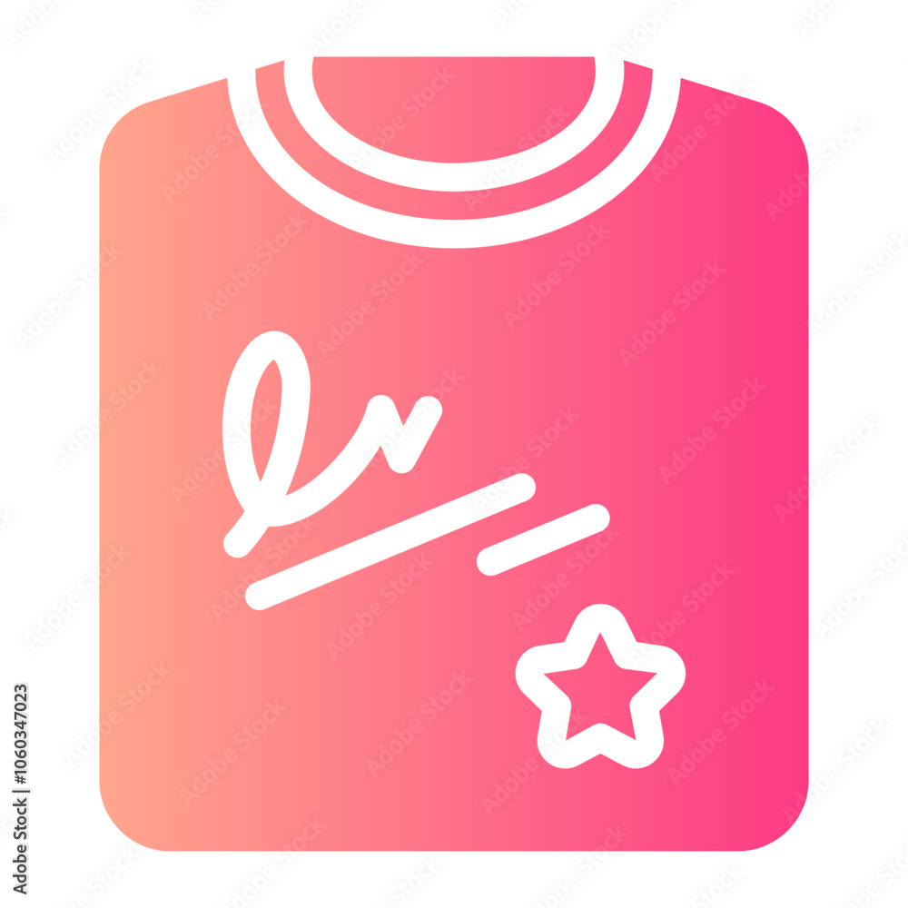 Obraz premium tshirt gradient icon