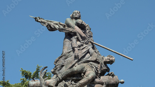 Sculpture of the May 2nd uprising for freedom in Segovia (Spain)