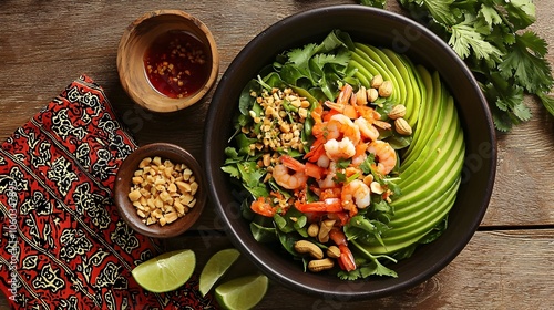 Nhoam Svay Kruoch (Green Mango Salad with Shrimp) (Cambodian Cuisine) photo