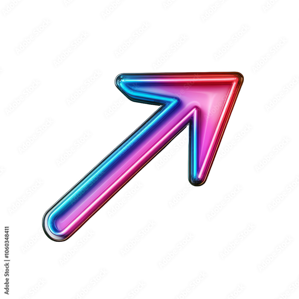 Minimalist infographic arrow sign with a subtle gradient and soft rounded edges isolated on a transparent background Minimalist infographic arrow sign with a subtle gradient and soft rounded edges isolated on a transparent background