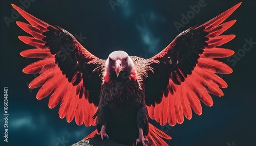 vulture with wings photo