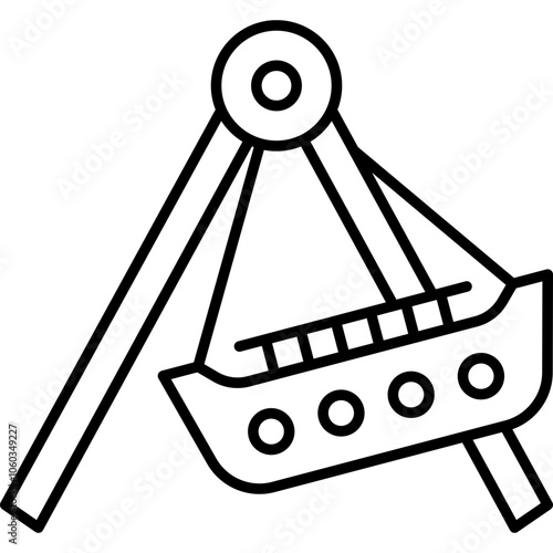 Boat swing single icon